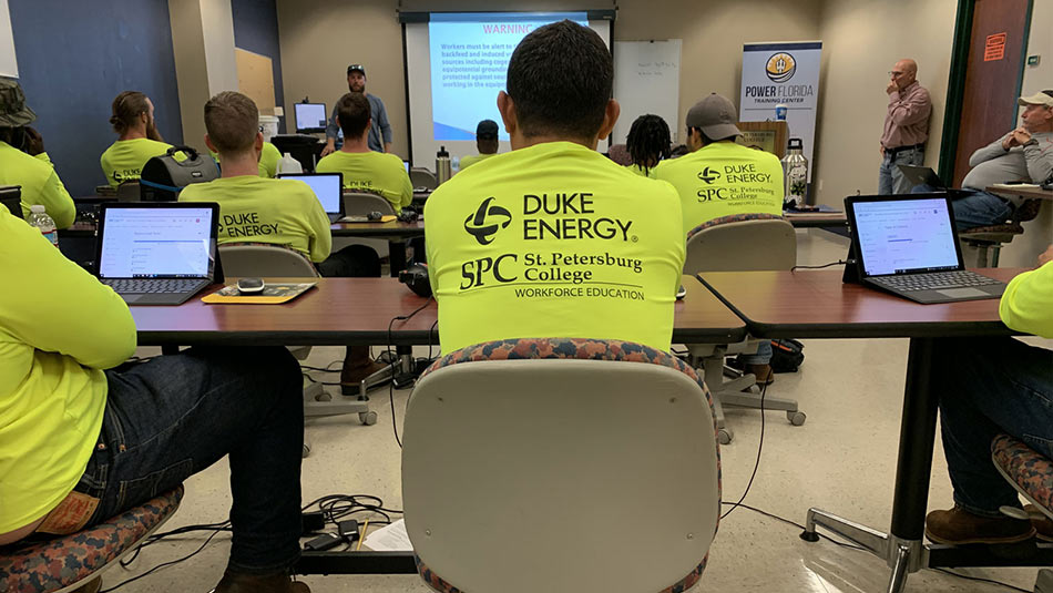 Duke Energy students seated in a classroom