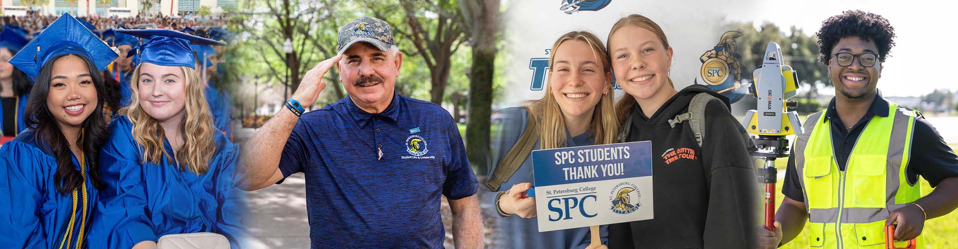 collage of SPC students including graduates and scholarship recipients