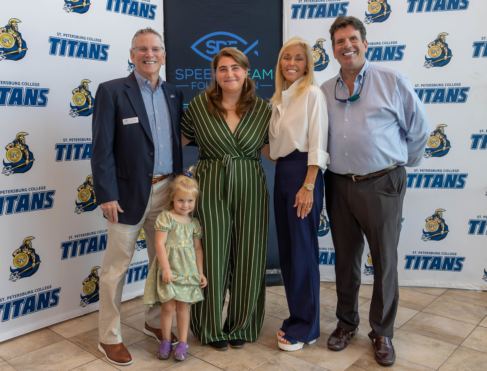 The Speer Dream Foundation family posing for a photo after an SPC Foundation donation.