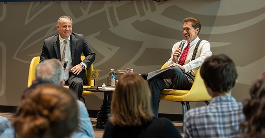 Denis Philips on stage at the Workforce Innovation Hub