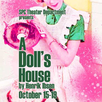 illustration of a woman wearing an apron while demolding a baked cake