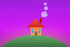 Video thumbnail for a student digital media project. Childlike drawing of an orange house atop a grassy hill. Video thumbnail for a student digital media project. Childlike drawing of an orange house atop a grassy hill.