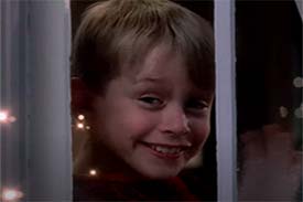 A screen capture of Kevin, from the Home Alone movie, staring out the window. A screen capture of Kevin, from the Home Alone movie, staring out the window.