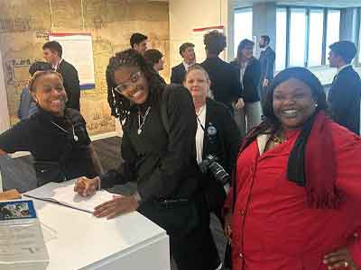 SPC students dressed in business casual attending events in Tallahassee