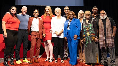 group of speakers who participated in TEDxSPC event