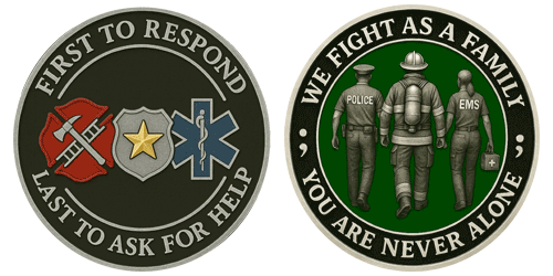 black and gree Challenge coins